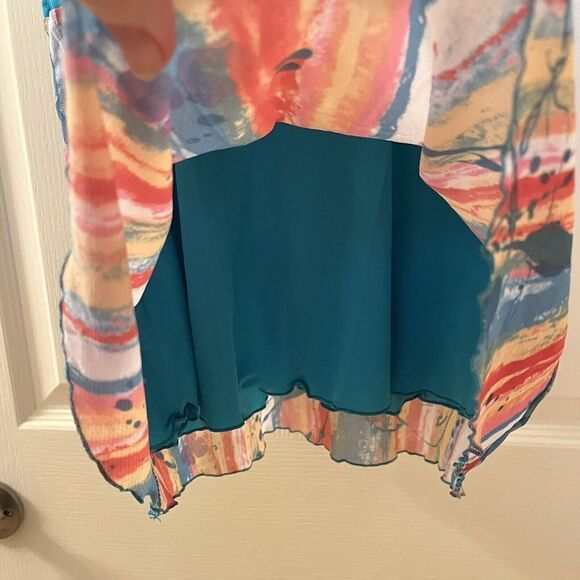 Weston Wear Y2K Mesh Spaghetti Strap Tank Top Paint Splatter Size Medium NEW - Picture 14 of 15